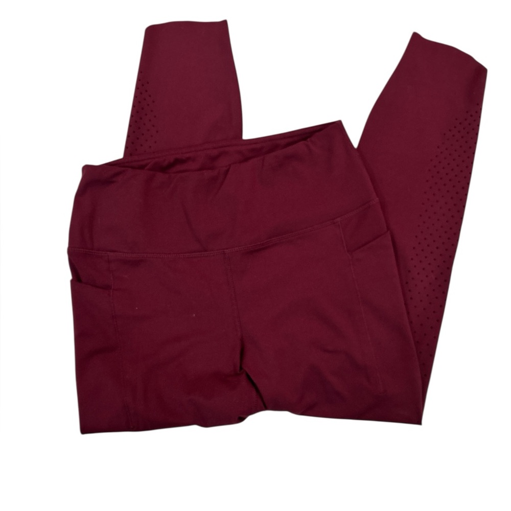 Active Life Maroon Leggings sz M